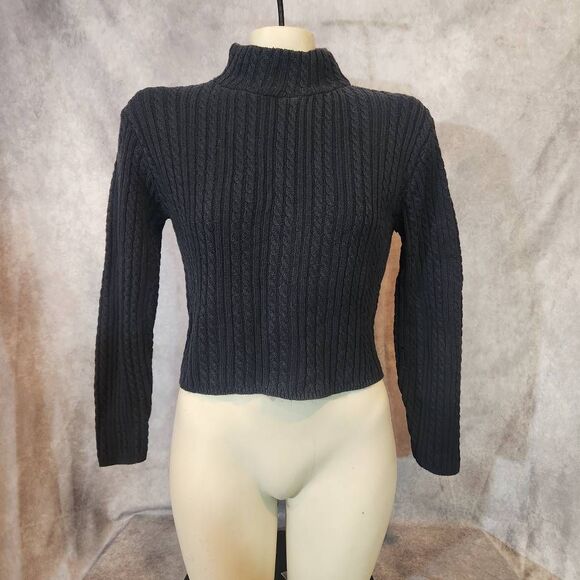 Vintage 90s Express Tricot Crop Sweater Size Large - Picture 2 of 5